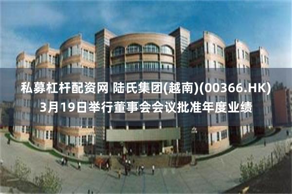 私募杠杆配资网 陆氏集团(越南)(00366.HK)3月19日举行董事会会议批准年度业绩